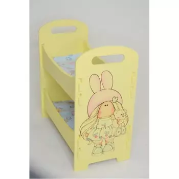 Кроватка для куклы Коняша Двухъярусная Вишенка