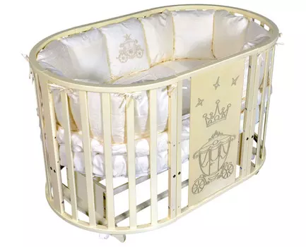 Кроватка-трансформер ByTwinz Lana 2 6 в 1 (универсальный маятник)