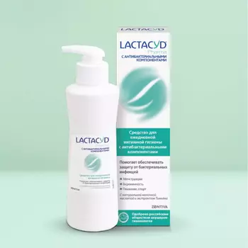 Lactacyd Гель для интимной гигиены Лактацид Фарма Антибактериальный с экстрактом Тимьяна, 250 мл