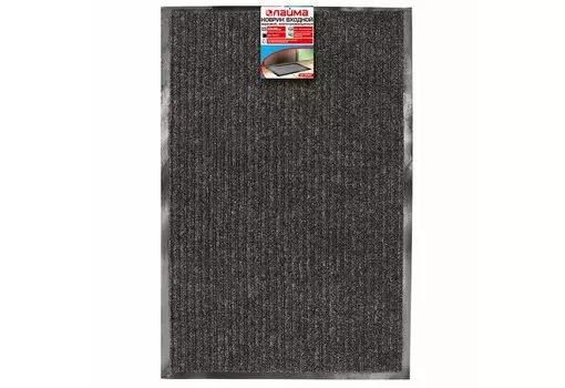 Лайма Коврик входной ребристый ворсовый влаго-грязезащитный 60х90 см