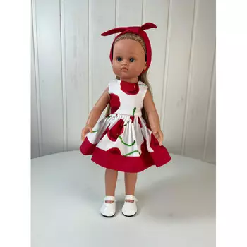 Lamagik S.L. Кукла Нэни блондинка в платье Вишенка 33 см