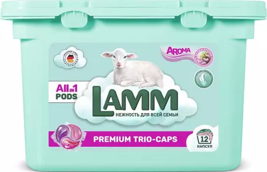 Lamm Средство для стирки жидкое в капсулах Aroma 12 шт.