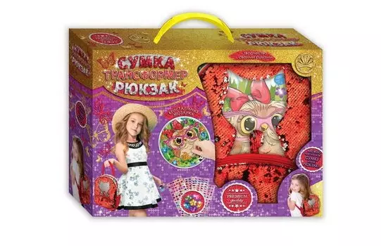 Лапландия Набор для творчества Сумка рюкзак с пайетками с мозаикой календарем на стол Сова