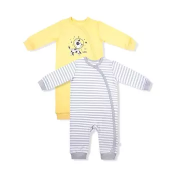 Лео Комбинезон длинный рукав Космонавт 2 шт.