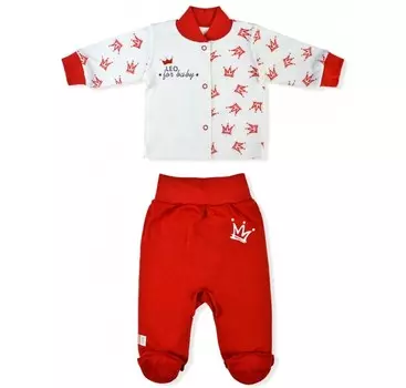 Лео Комплект (кофточка, ползунки) Короны