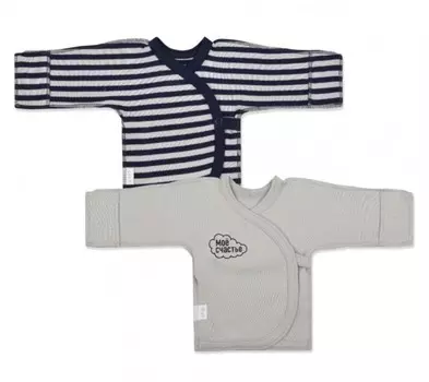 Лео Распашонка детская Полоски 2 шт.