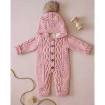 Leoking Комбинезон для малышей на пуговицах с помпоном 9410