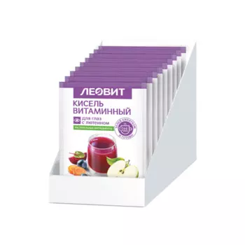 Леовит Кисель витаминный для глаз с лютеином 18 г х 20 пак. (шоубокс)