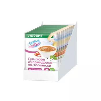 Леовит Суп-пюре из помидоров по-тоскански 20 г х 20 пак. (шоубокс)