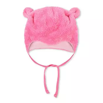 Linas baby Шапка для новорожденного малыша на хлопковой подкладке с ушками Мишка для девочек