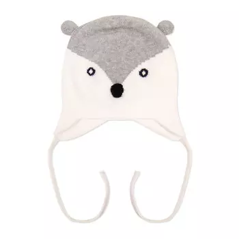 Linas baby Шапка с мордочкой и ушками на завязках 4296-2H