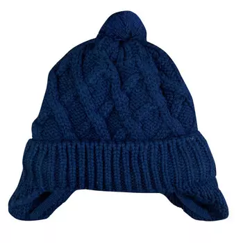 Linas baby Шапка шерстяная на завязках и помпоном для мальчиков 5390-2H