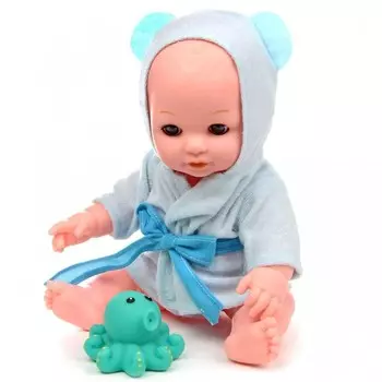 Lisa Jane Кукла-Пупс в голубом халатике с аксессуарами и звуками 30 см