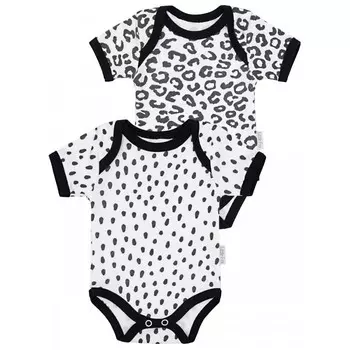 Little Fox Боди короткий рукав Limited Collection Леопард гуашь 2 шт.
