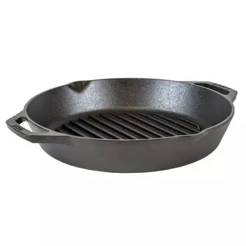 Lodge Сковорода-гриль с двумя ручками чугунная 30 см
