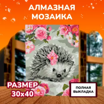 Lori Алмазная мозаика Цветочный ёжик 40х30 см