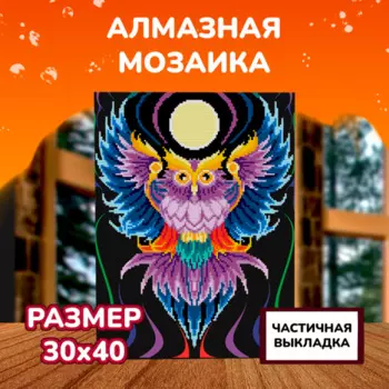 Lori Алмазная мозаика Сова 40х30 см