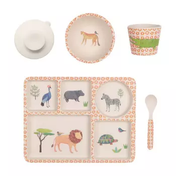 Love Mae Набор бамбуковой посуды Сафари (5 предметов)