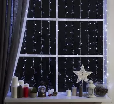 Luazon Lighting Гирлянда Занавес прозрачная нить 2х1.5 м