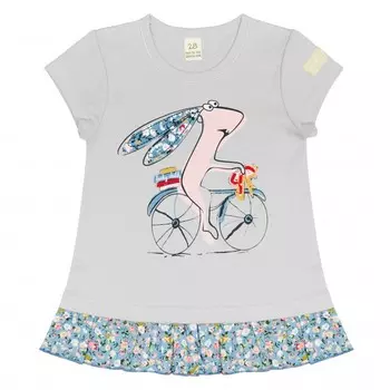 Lucky Child Футболка для девочки Кролик на велосипеде