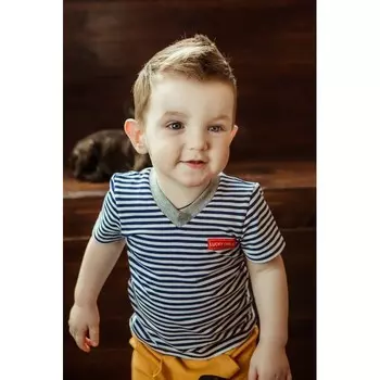 Lucky Child Футболка для мальчика полоска Крутой парень