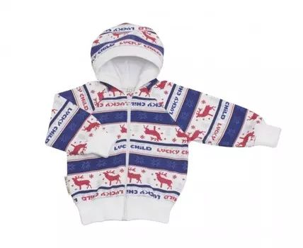 Lucky Child Кофточка на молнии с капюшоном футер Скандинавия 10-17ф