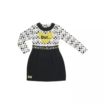 Lucky Child Платье для девочки Черное и белое 107-63ф