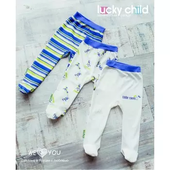 Lucky Child Ползунки для мальчика Маленький Гонщик 3 шт.