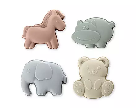 Lukno Набор формочек для песка Зверята