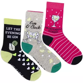 Lunarable Комплект женских носков с принтом 046 3 пары