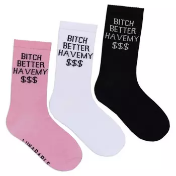 Lunarable Комплект женских носков с принтом 057 3 пары