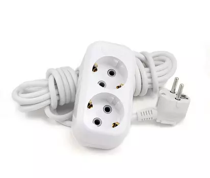 Lux Сетевой удлинитель У2-Е-07 2 розетки с з/к 250В 16А 7 м