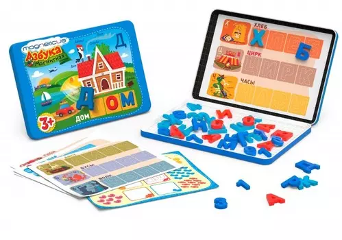 Magneticus Мозаика магнитная Путешественник Азбука