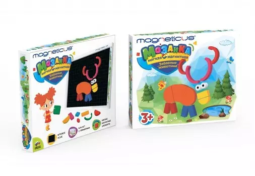 Magneticus Мозаика магнитная Забавные животные
