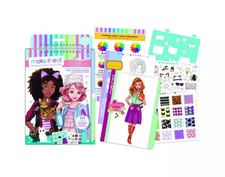 Make It Real Альбом для дизайна одежды с наклейками Прелестная кошечка