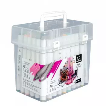 Малевичъ Набор спиртовых маркеров Graf'Art Brush Базовый 60 цветов