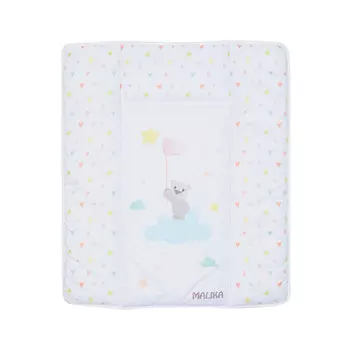 Malika Матрас для пеленания на узкий комод Мишка с сачком 66х54