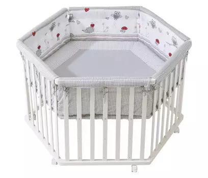 Манеж Roba шестиугольный с бампером Adam & Owl