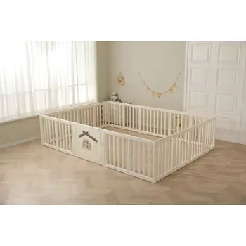 Манеж UNIX Kids Большой детский игровой манеж UNIX Kids Classic Tree House 200 x 280 Camel