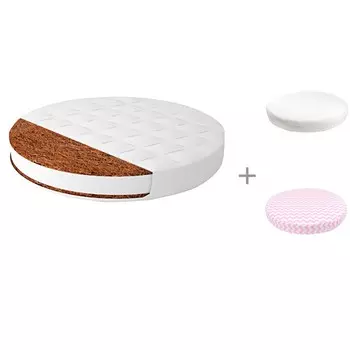 Матрас Forest kids Малышок Комфорт с непромокаемым натяжным наматрасником Caress и простынью Zig-Zag на резинке