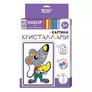 Maxi Art Картина кристаллами Мышонок 12х18 см