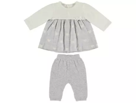 Mayoral Комплект вязаный для девочки (платье и рейтузы) New Born 2802
