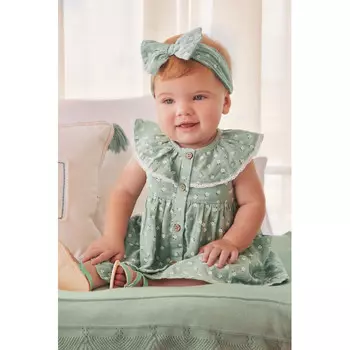 Mayoral Newborn Боди-платье и повязка для девочки