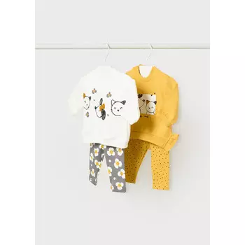Mayoral Newborn Комплект для девочки (лонгслив 2 шт., леггинсы 2 шт.) 2744-26