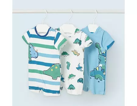 Mayoral Newborn Комплект песочников для мальчика Динозавры
