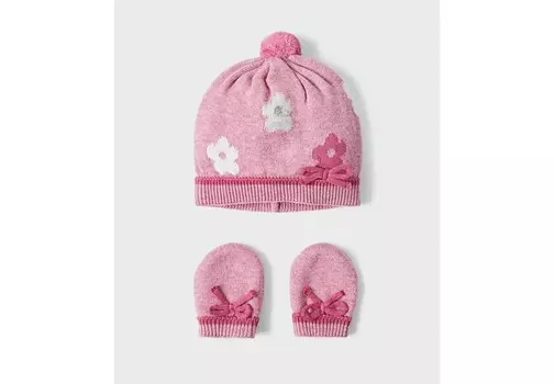 Mayoral Newborn Шапка и варежки для девочки 9548