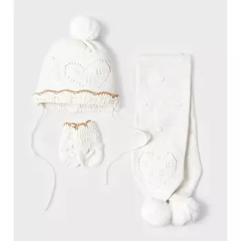 Mayoral Newborn Шапка, шарф и варежки 9543
