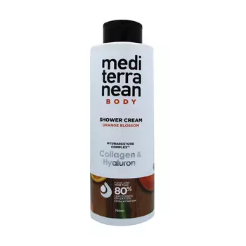 Mediterranean Крем для душа с коллагеном и гиалурновой кислотой - M-B Shower Cream Orange Blossom 750мл