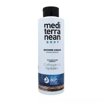Mediterranean Крем для душа с коллагеном и гиалурновой кислотой - M-B Shower Cream Ocean Breeze 750 мл