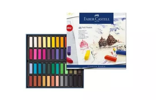 Мелки Faber-Castell мягкие мини Gofa в картонной коробке 48 шт.